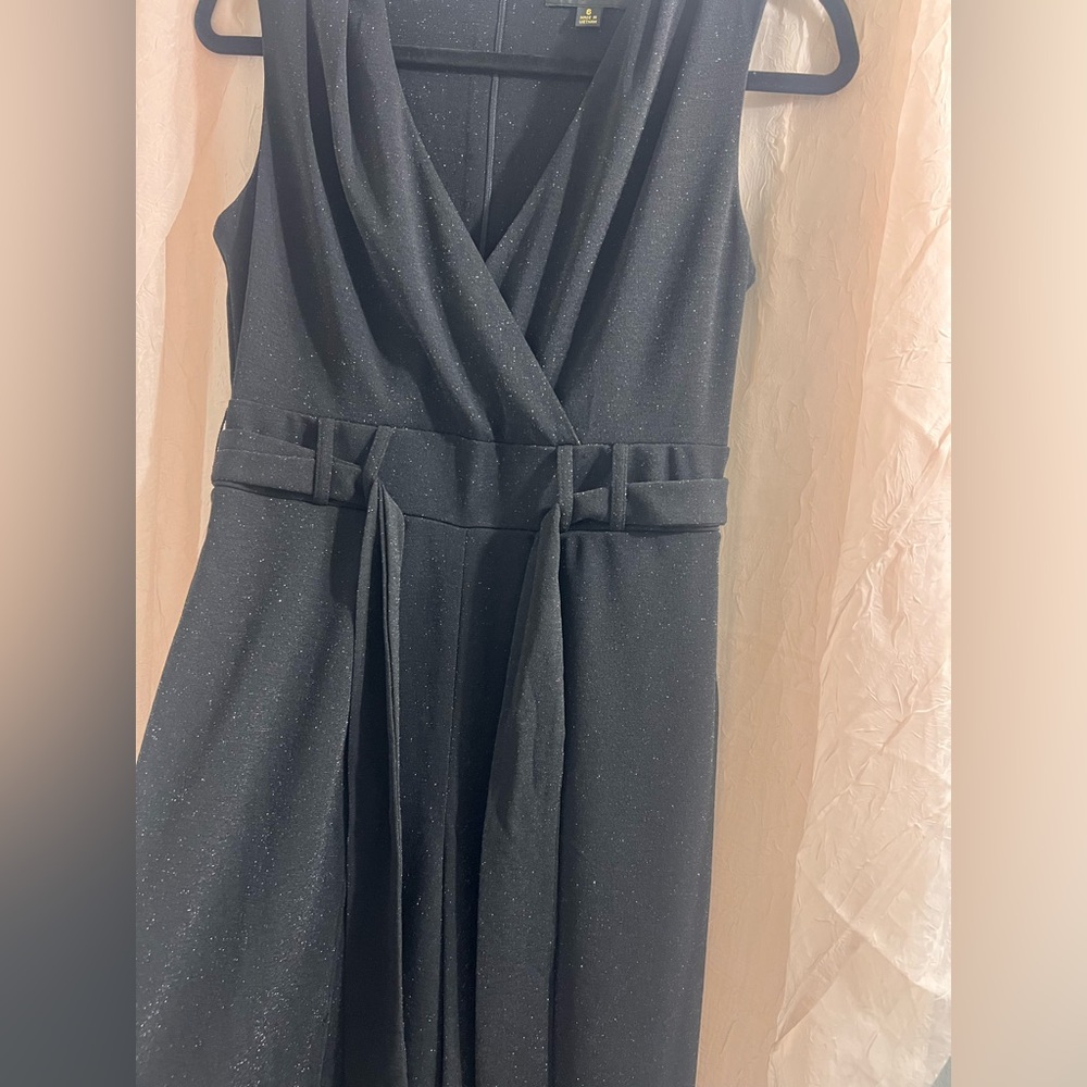 Shelby nites cut on both sides of the legs Elegant Black Sleeveless Dress